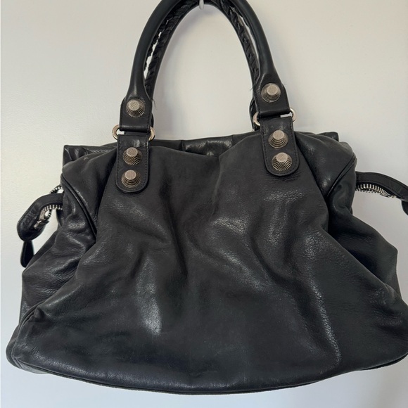 Balenciaga Le City Large Black Leather Women's Handbag - Picture 2 of 7